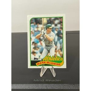 1989 Topps 70 Mark McGwire Oakland Athletics Baseball Card Error Card